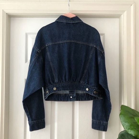 Pilcro Letterpress Cropped Trucker Denim Jacket - Picture 6 of 6